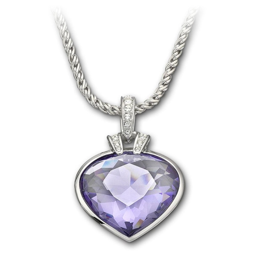 Swarovksi Oceanic Tanzanite Crystal Heart Necklace NWT